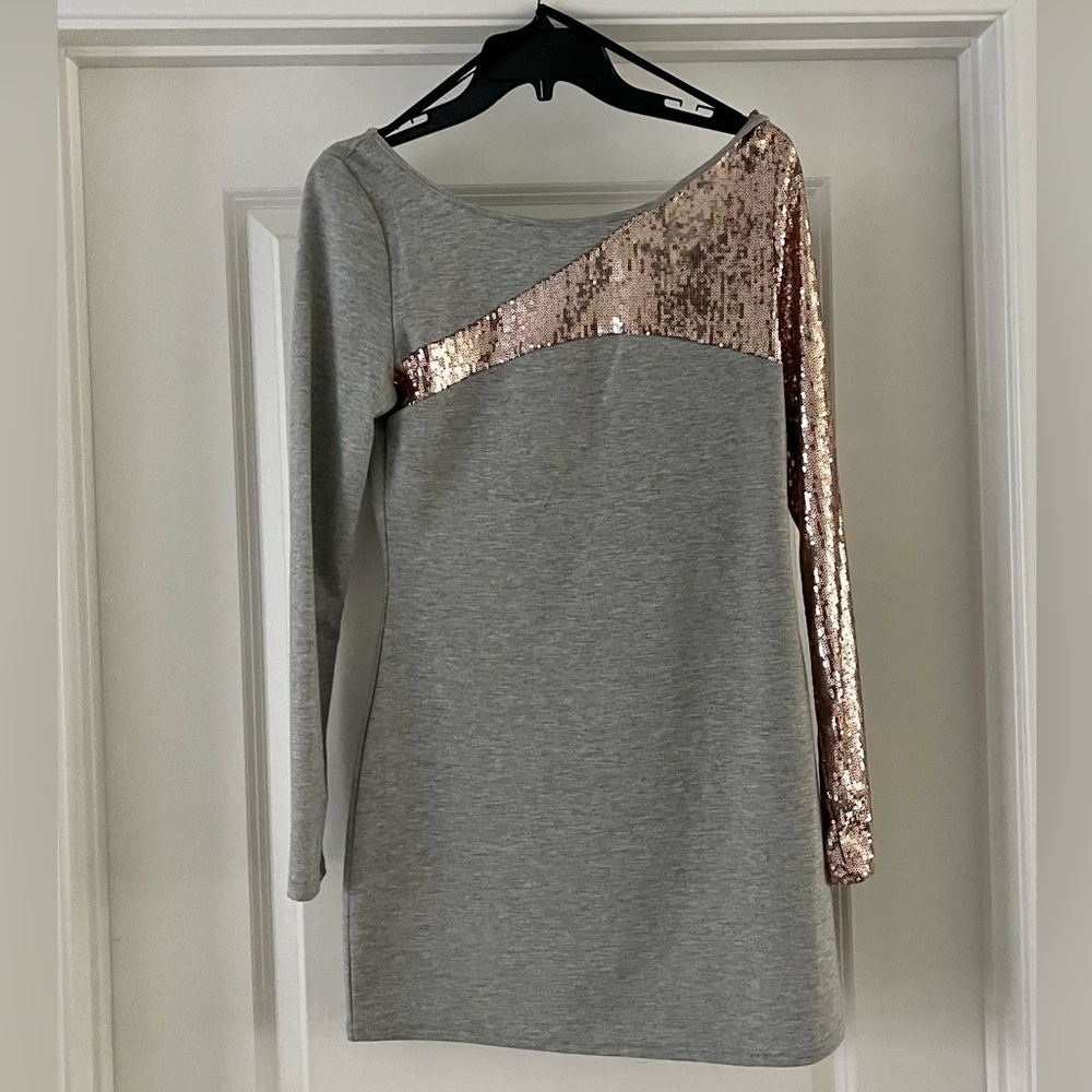 SALE!! Kardashian Kollection Mini Gray Dress